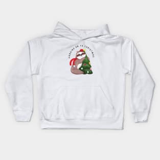 Hanging on to Christmas. Kids Hoodie